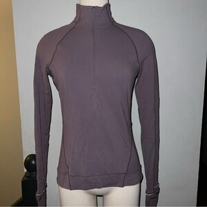 Lululemon Outrun the Elements 1/2 Zip Runnign Top Frosted Mulberry Size 6